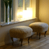 Footstools in sheepskin